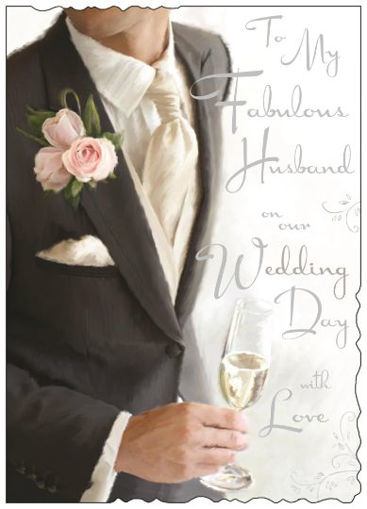 Picture of FAB HUSBAND ON OUR WEDDING DAY CARD